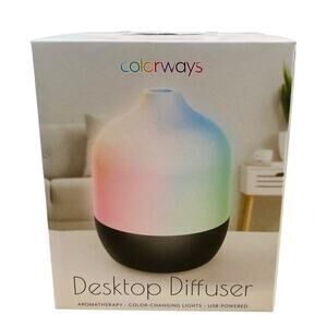 Colorways Color Changing Desktop Diffuser USB-Powered‎ LED Office Aromatherapy